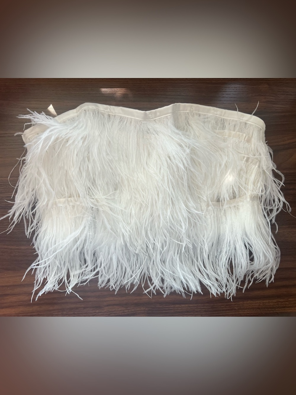 Victoria's Secret White Feather-Trim Bandeau